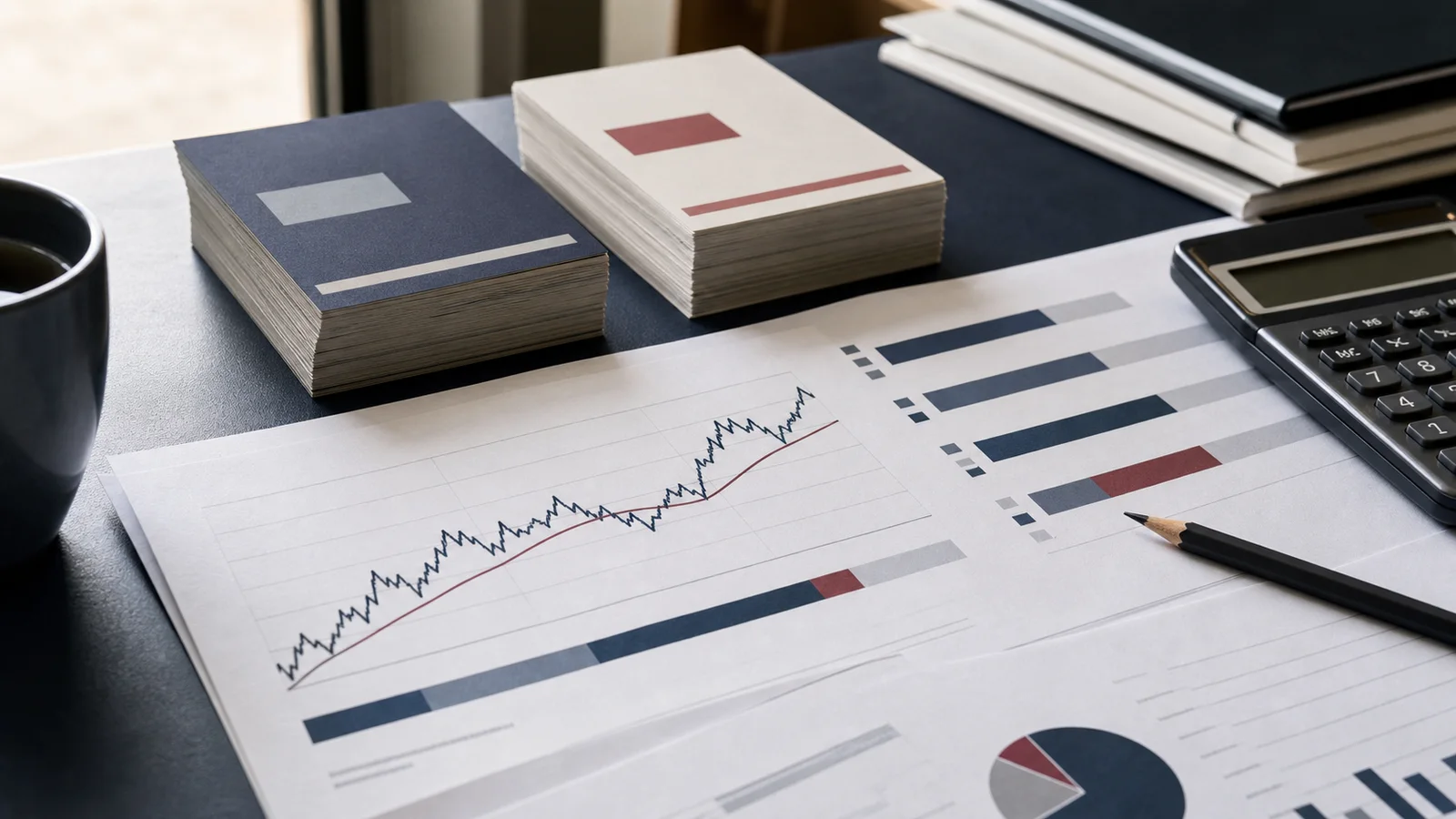 Portfolio research pages illustrating long exposure, hedge sizing and a moving-average signal