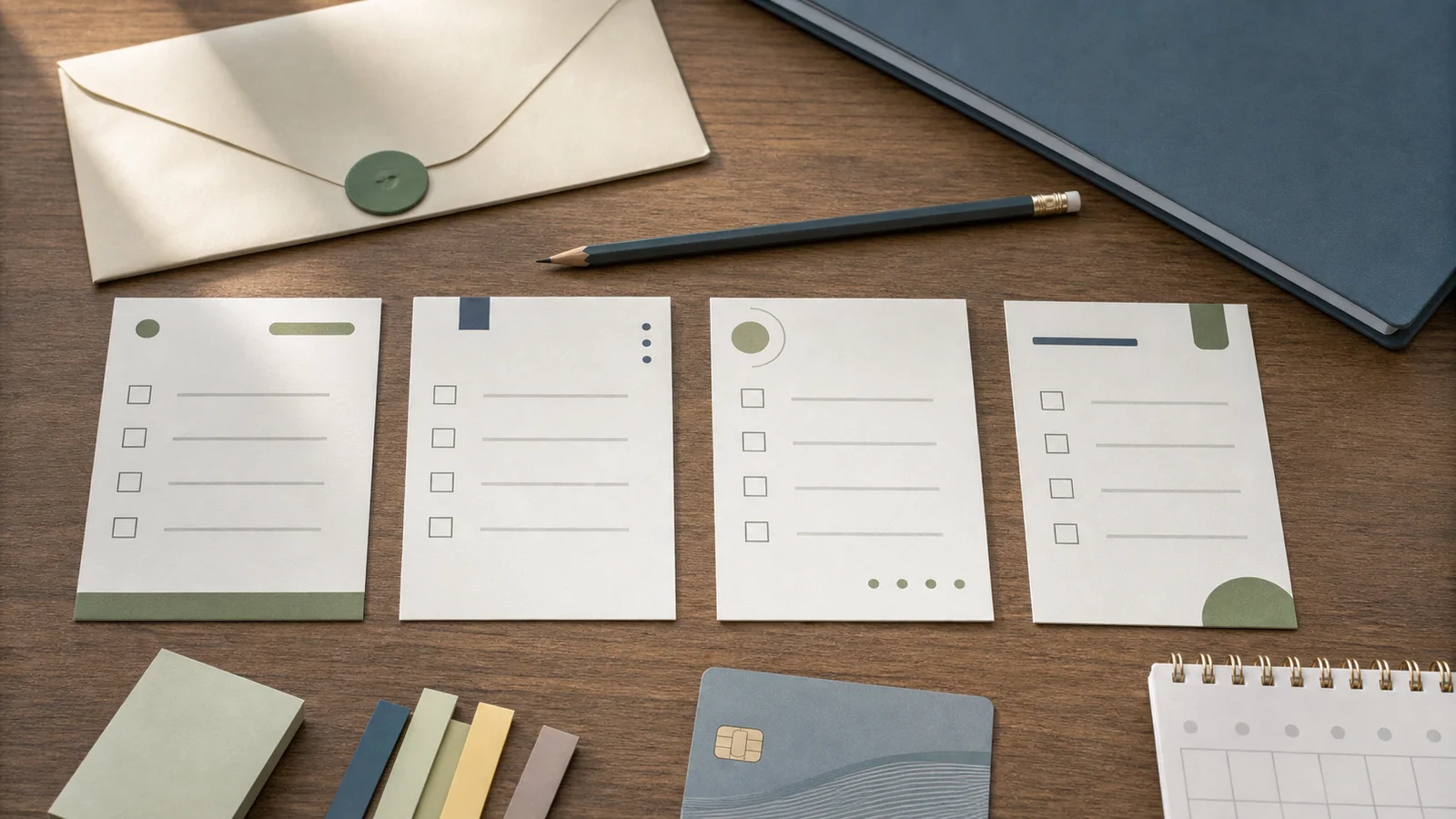 A side-by-side arrangement of a financial aid offer, due-date calendar and repayment checklist for student loan decisions