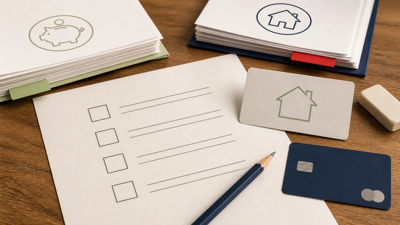 A close-up of a budget checklist comparing headline inflation, core inflation, debt rates, and savings yields before a Fed decision