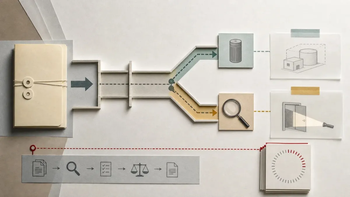 An agreement folder branches toward nuclear fuel, inspection and congressional review paths