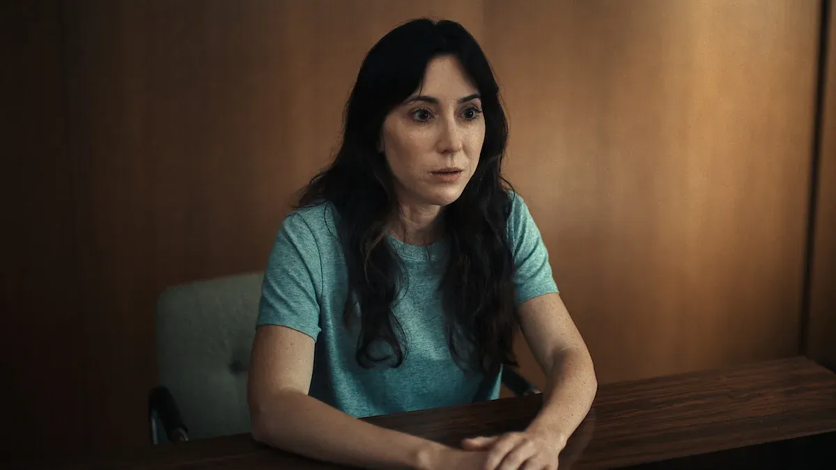 Michelle Hadley speaks during an interview in Netflix’s A Toxic Love Story.