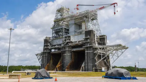 NASA Stennis Space Center's B-Test Complex prepared as a source-grounded image for New Glenn upper-stage testing coverage