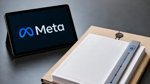 A Meta-branded device beside blank legal and compliance papers representing court-supervised platform changes.